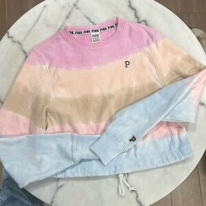 Pink tie dye sweater crewneck sweatshirt